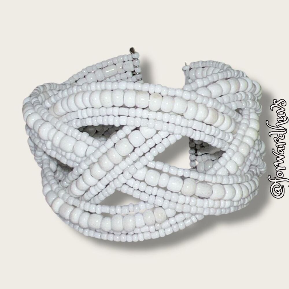 Bundle Sale 3 for $15 | Handcrafted White Seed Bead Bracelet